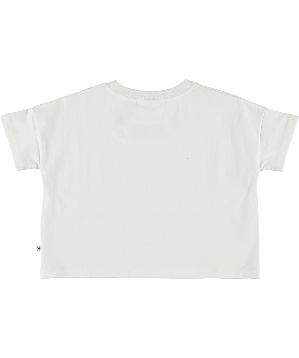Rillosa - White Star - Sunset, organic crop t-shirt