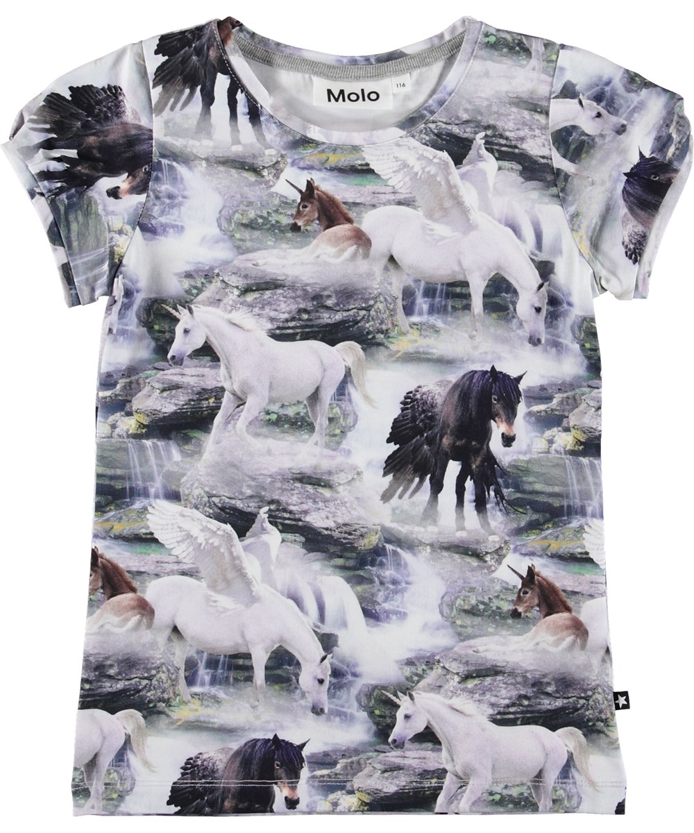 Rimona - Mythical Creatures - T-shirt with unicorns.