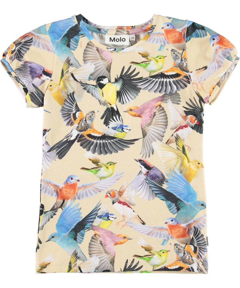 Rimona - Whimsical - Organic t-shirt with bird print