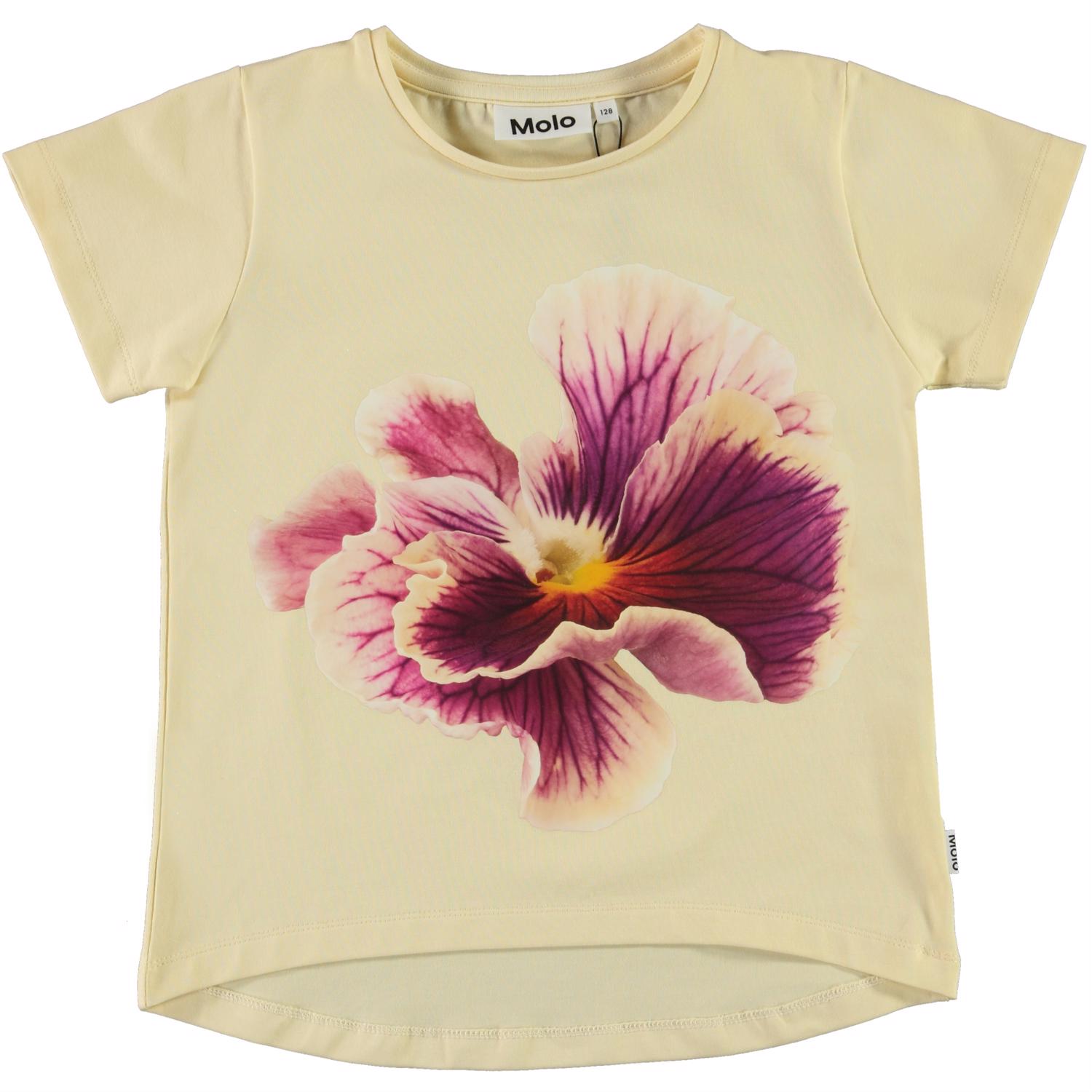 Risha - One Pansy - Yellow t-shirt with floral print - Molo