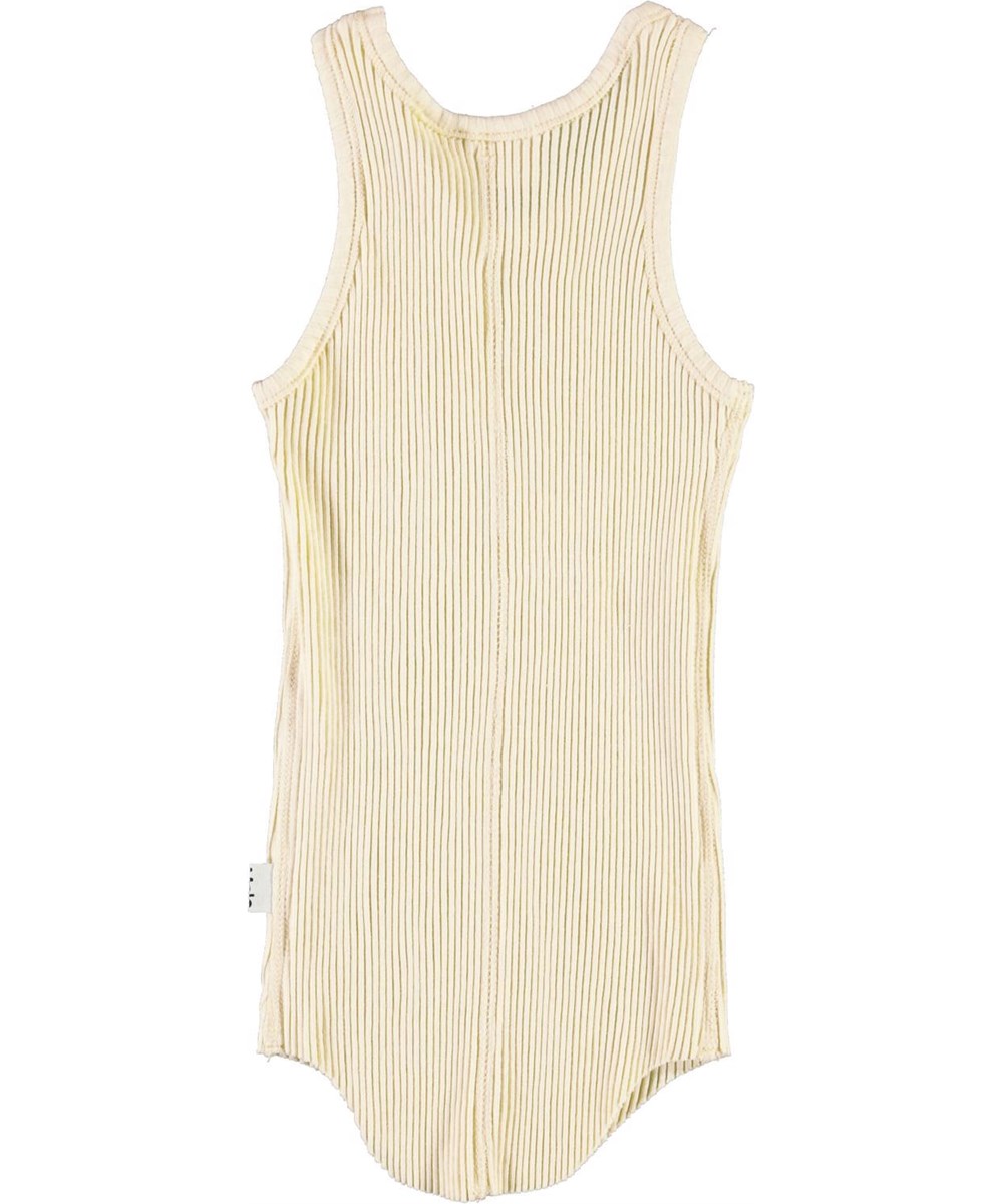Roberta - Banana Crepe - Yellow, organic rib vest