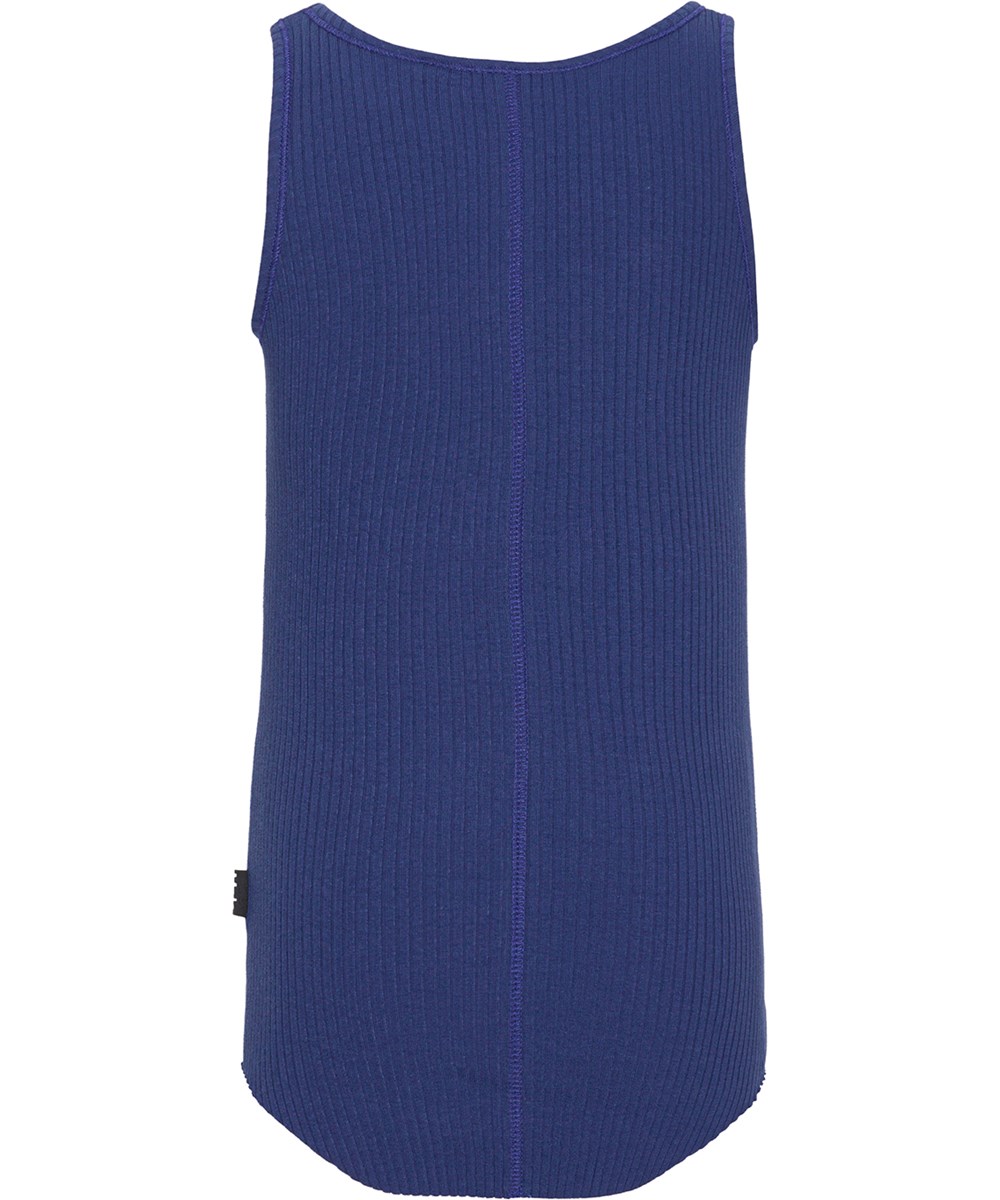 Roberta - Ink Blue - Tank top in blue organic cotton