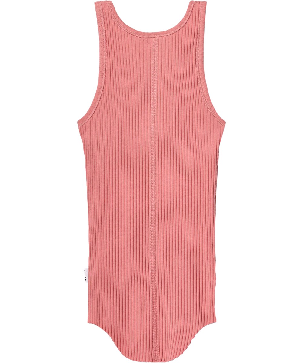 Roberta - Vintage Rose - Vintage rose tank top for children in soft organic cotton rib with round neck.