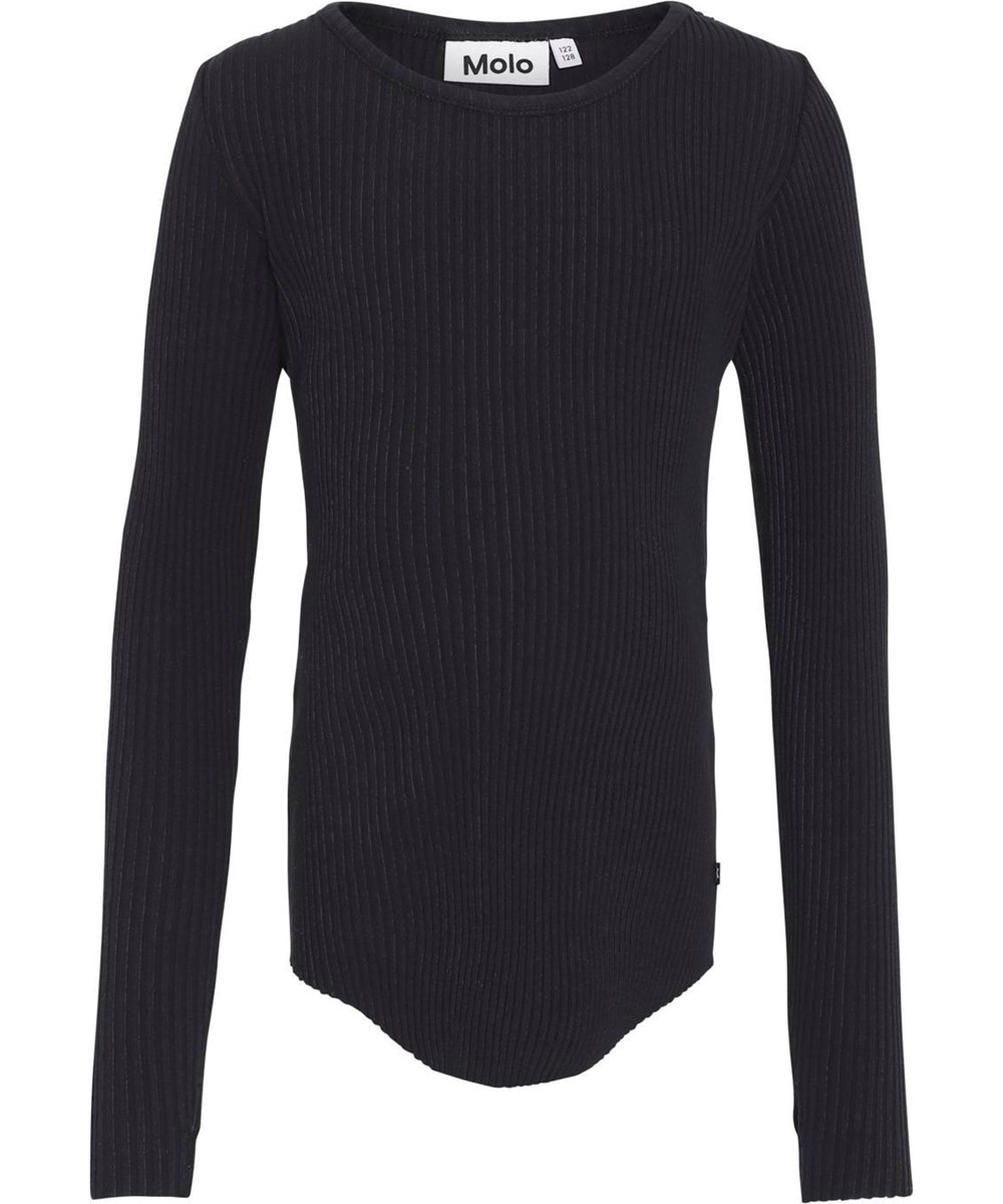 Rochelle 2-Pack - Black Blush - 2-pack of long-sleeved tops in stretchy organic cotton rib.