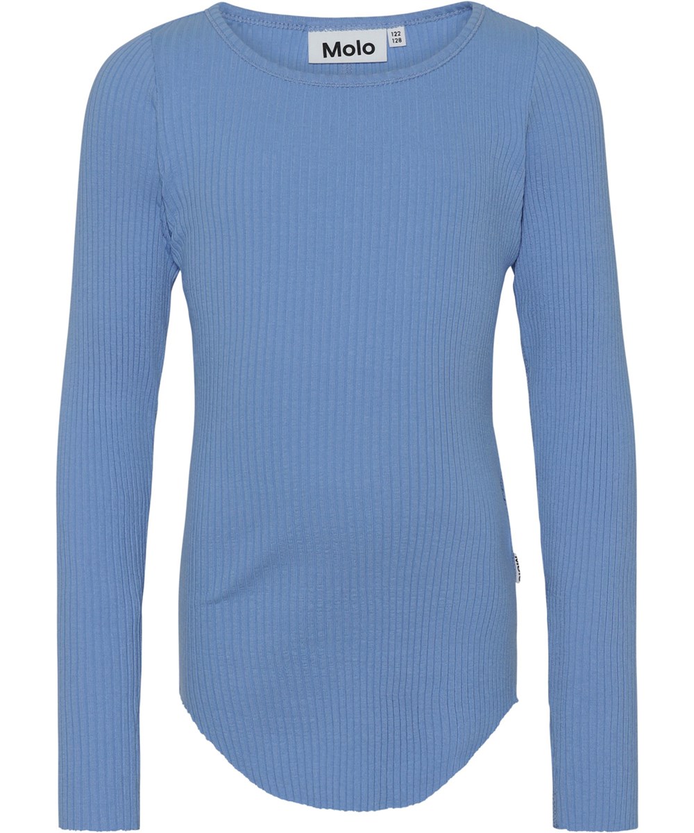 Rochelle - Azurine - Blue organic rib top