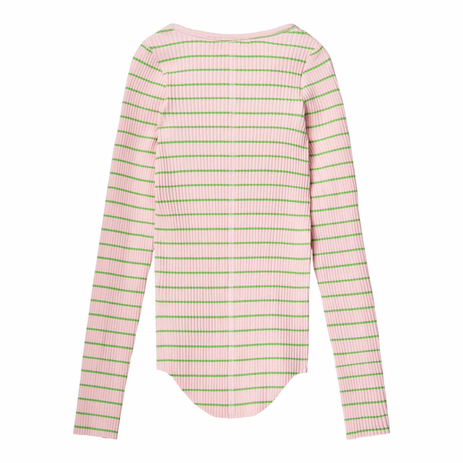 Rochelle - Pink Vibes - Pink and green striped long-sleeved