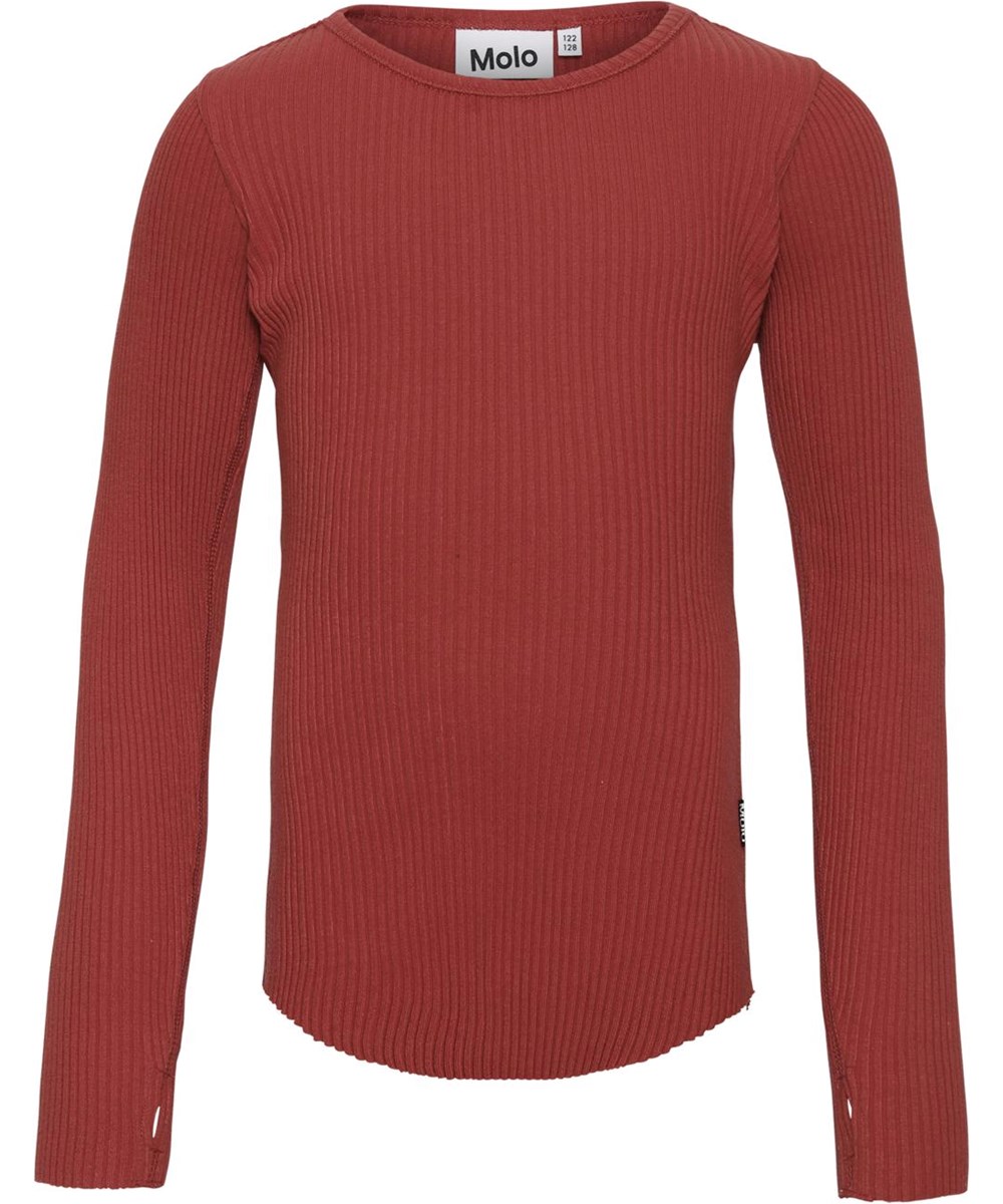 Rochelle - Bossa Nova - Red organic rib top