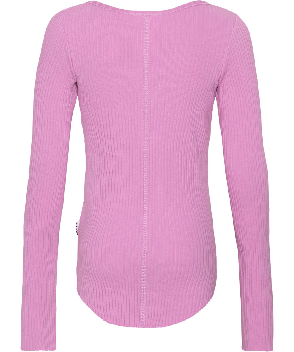 Rochelle - Wild Orchid - Organic, long sleeve rib top in pink