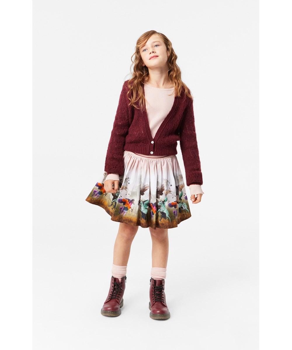 Rochelle - Petal Blush - Powder-coloured long-sleeved top made from stretchy organic cotton rib.