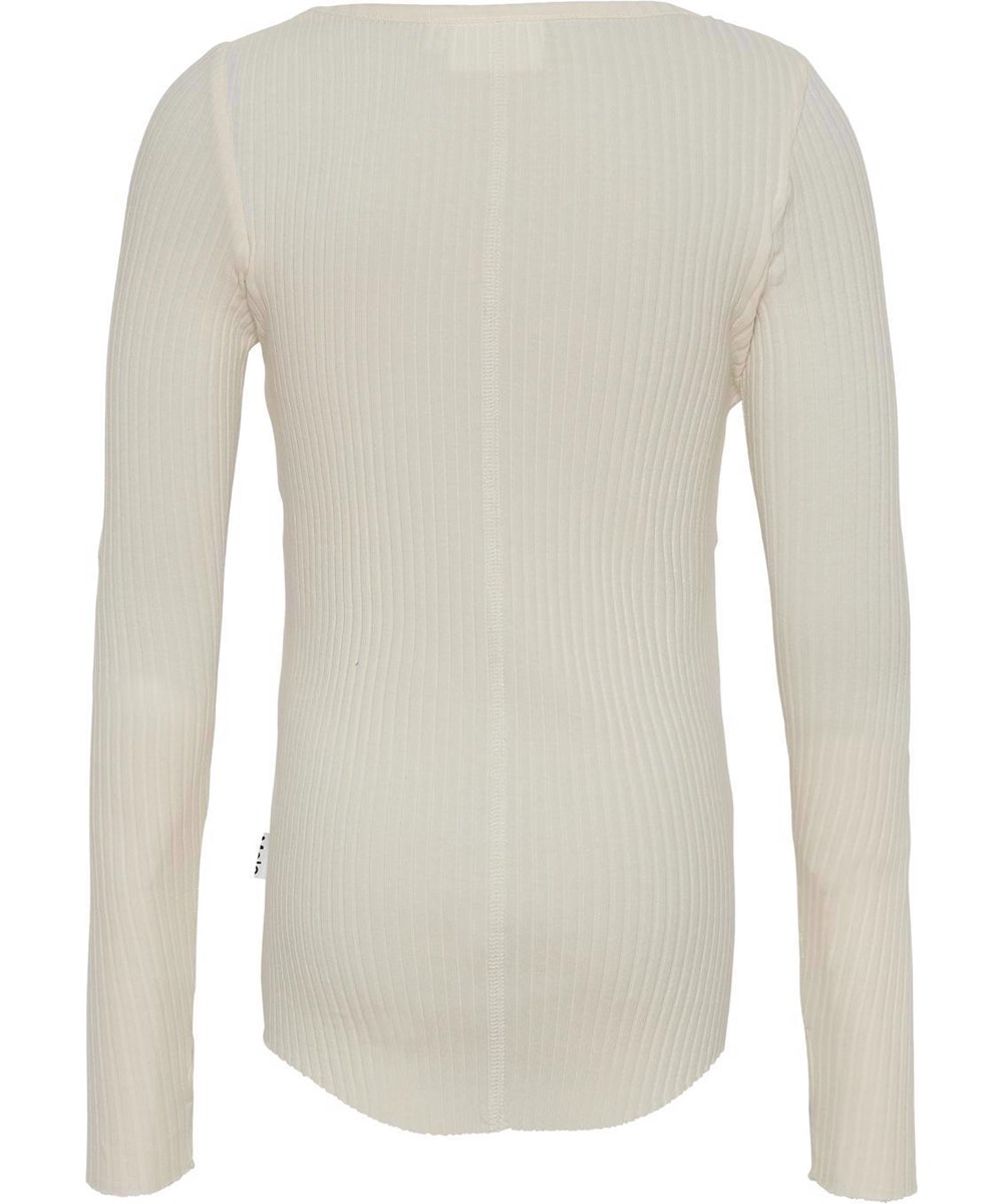 Rochelle - Pearled Ivory - White organic rib top