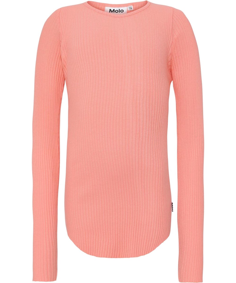 Rochelle - Burnt Coral - Coral coloured rib top