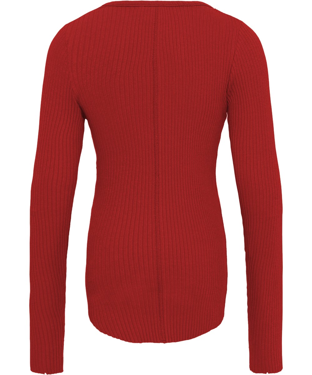 Rochelle - Chili - Red organic rib top