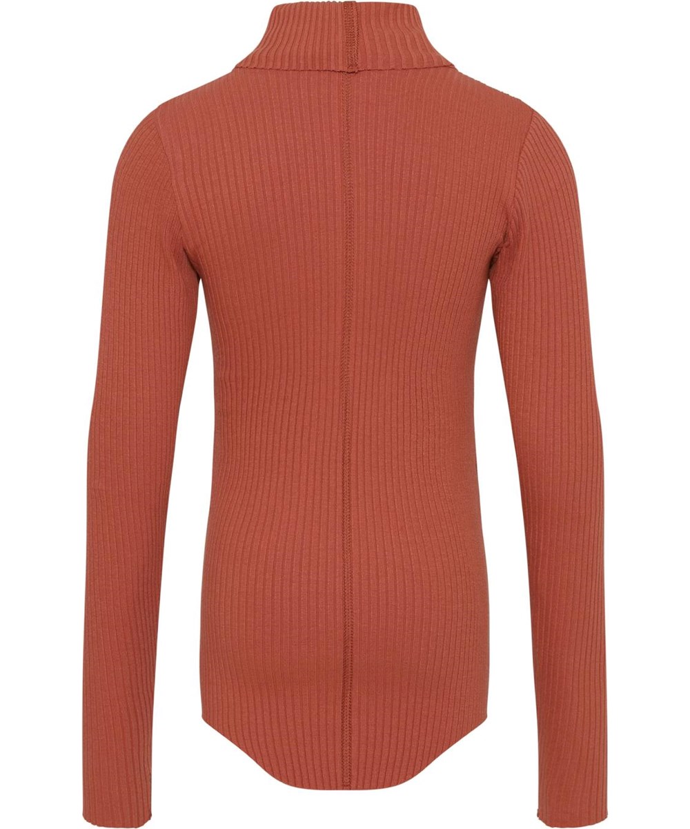 Romaine - Burnt Brick - Brown organic roll-neck