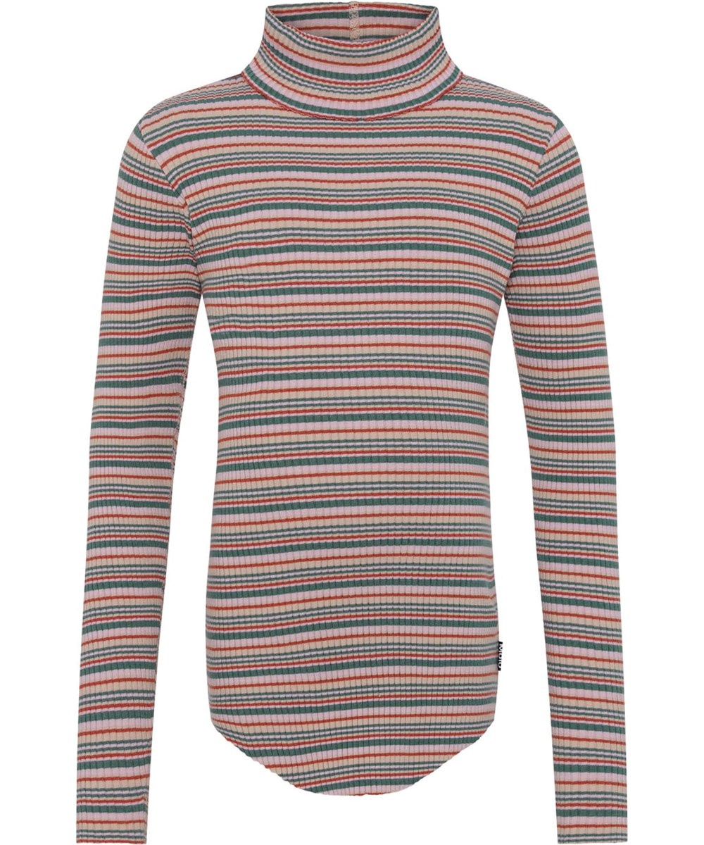Romaine - Multistripe - Striped organic roll-neck