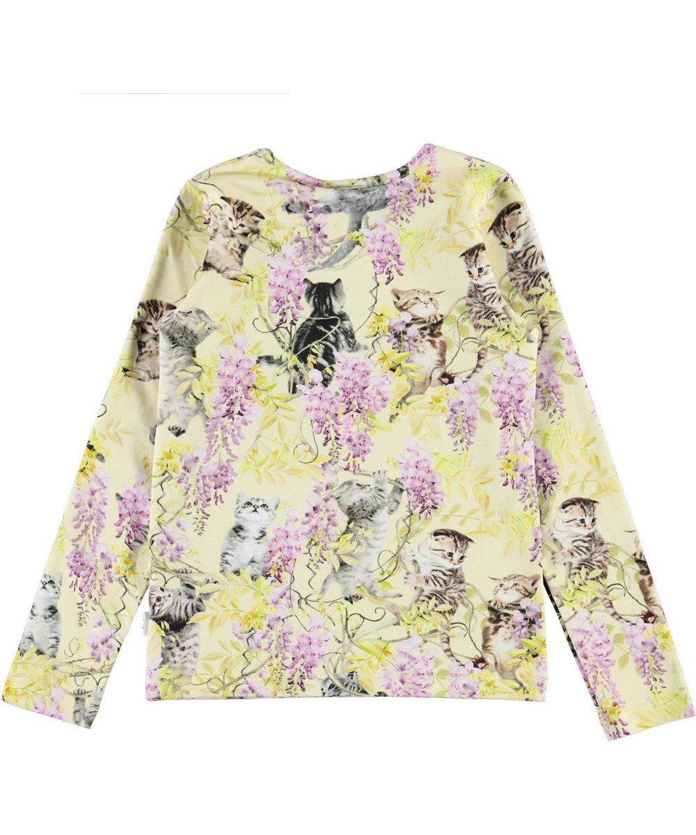 Rose - Clumsy Cuteness - Organic top with cat print