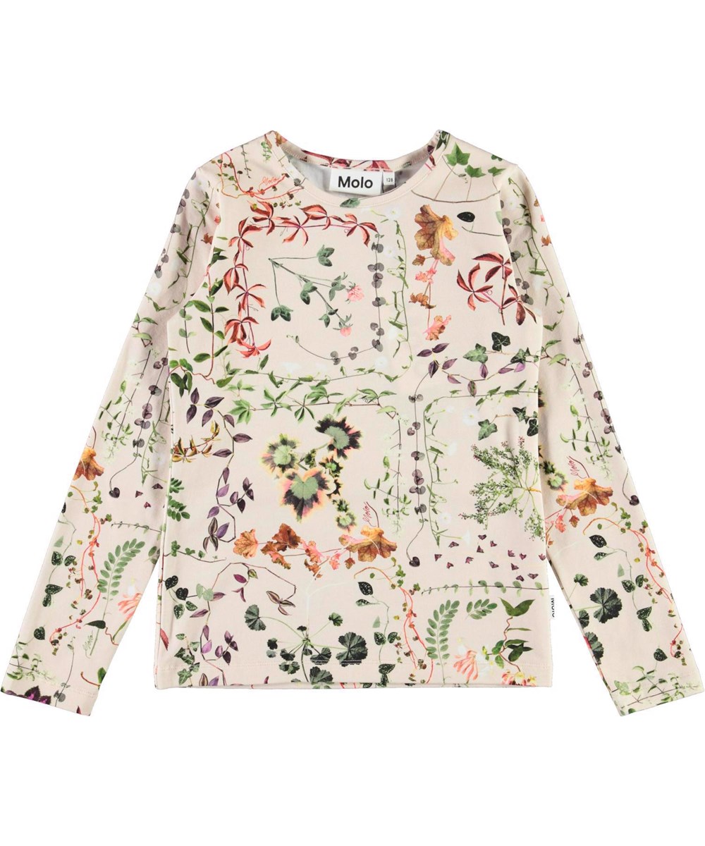 Rose - Herbarium - Pink organic top with floral print