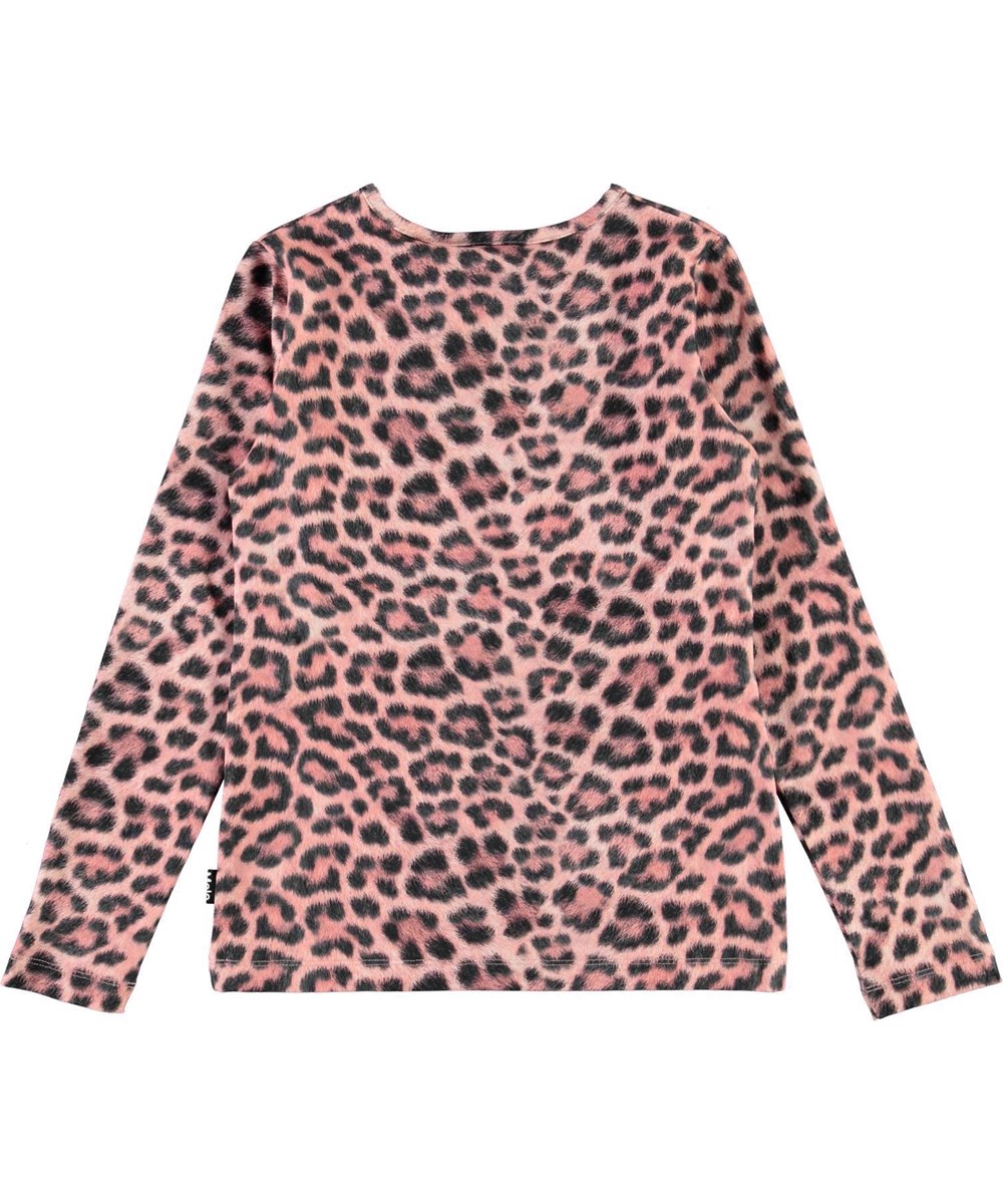Rose - Rose Jaguar - Organic top with pink leopard print