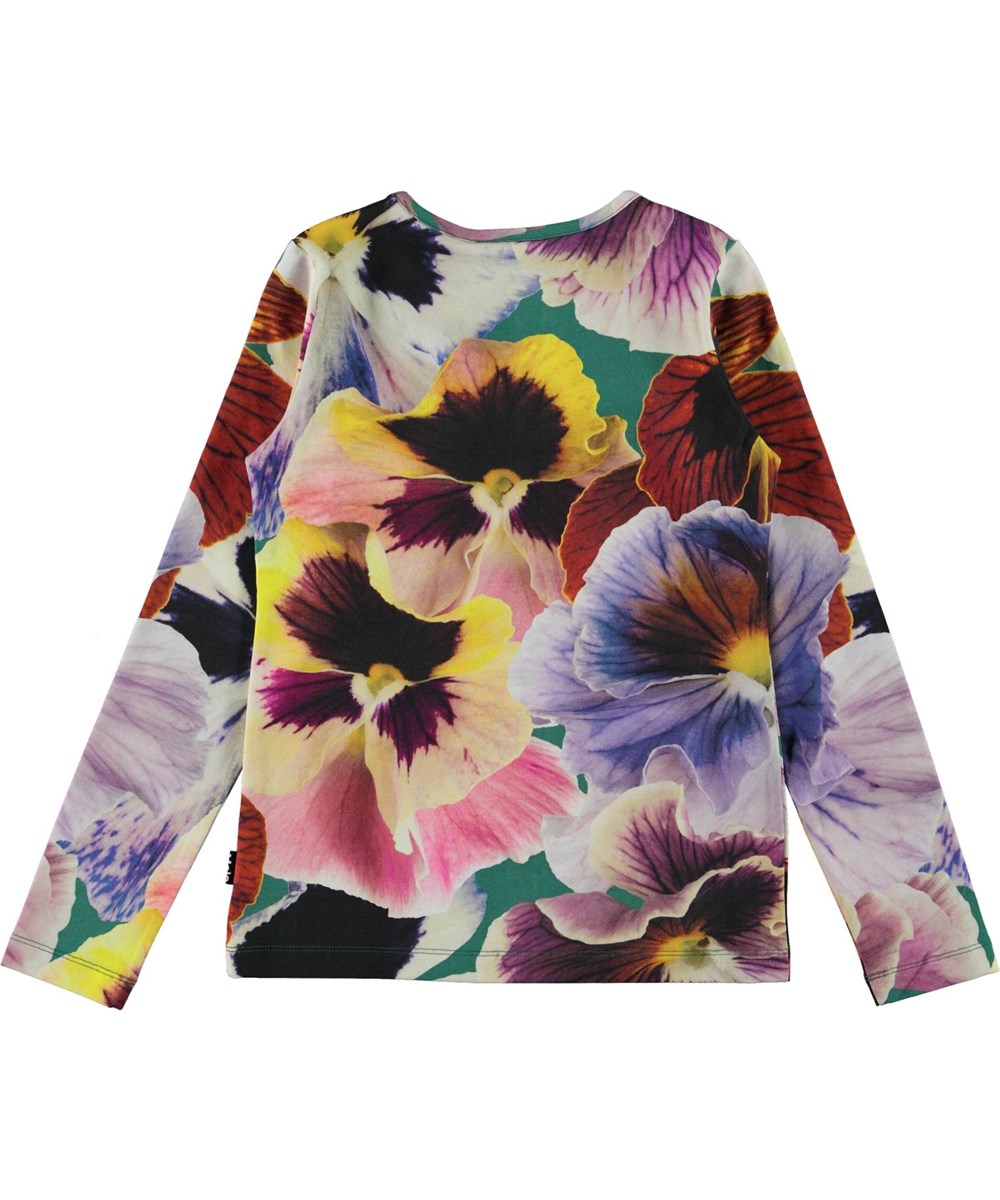 Rose - Velvet Floral - Organic top with large flower print