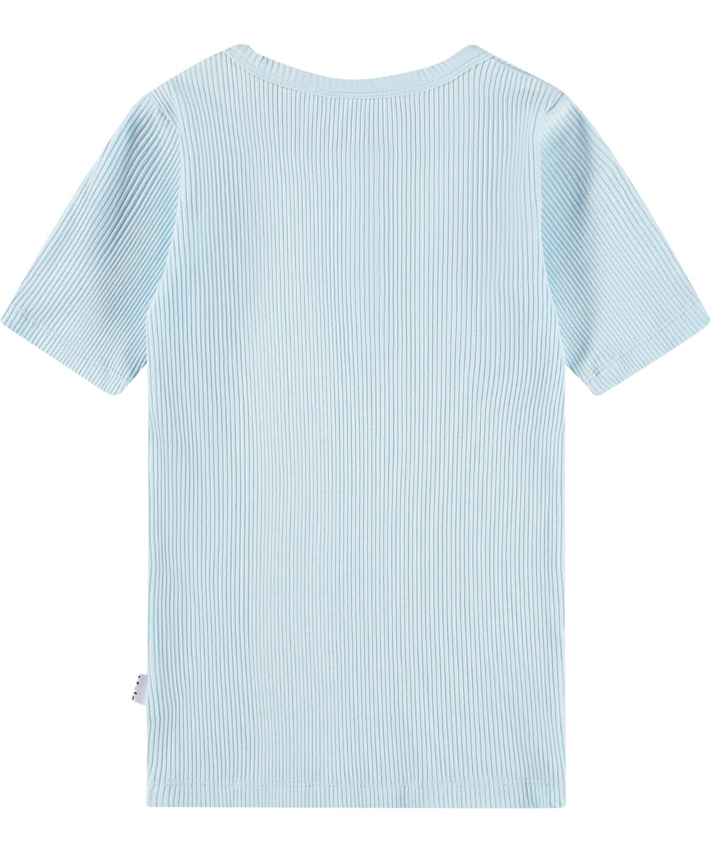 Rosey - Morning Sky - Light blue T-shirt for children made of viscose rib f