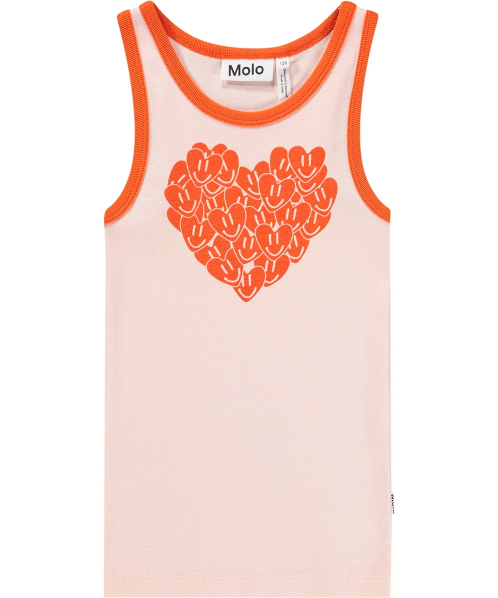 Rosie - Cloud Pink - Pink tank top for children made of organic cotton 