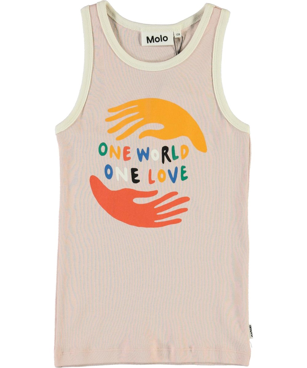 Rosie - Petal Blush - Rose vest with one world