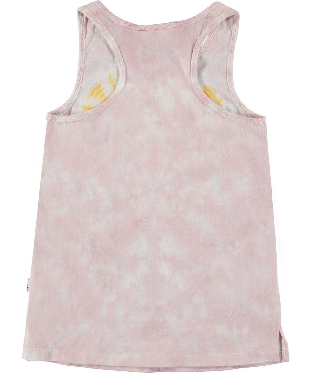 Roxanne - Heartshaped - Rose tie dye vest with heart print