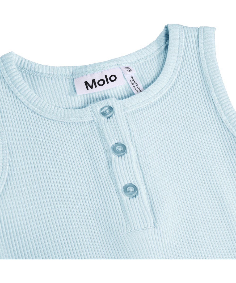 Rozinda - Morning Sky - Light blue top for children made of ribbed viscose