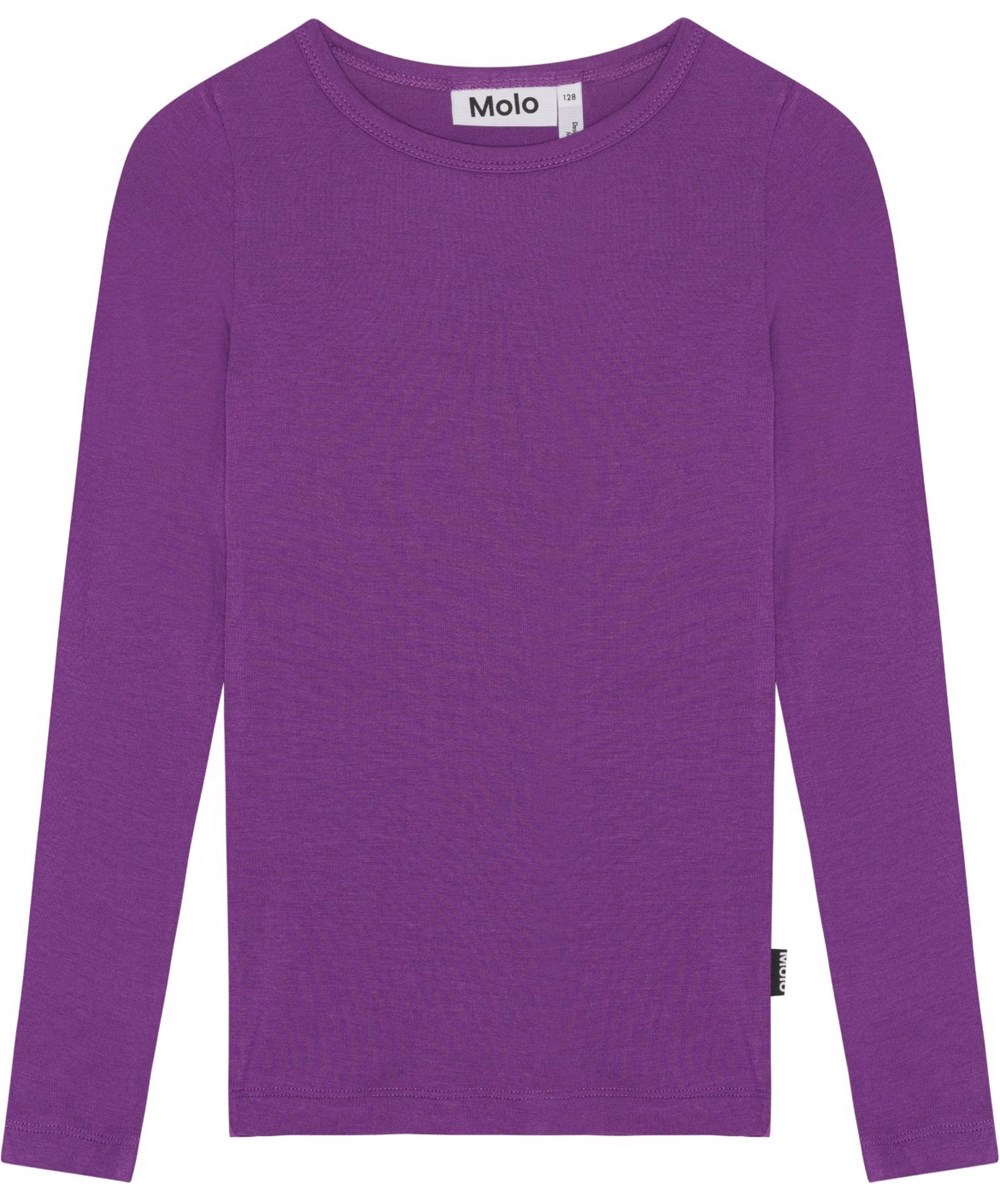 Ruana - Purple Dusk - Long sleeve, purple top in a lightweight, stretchy viscose quality