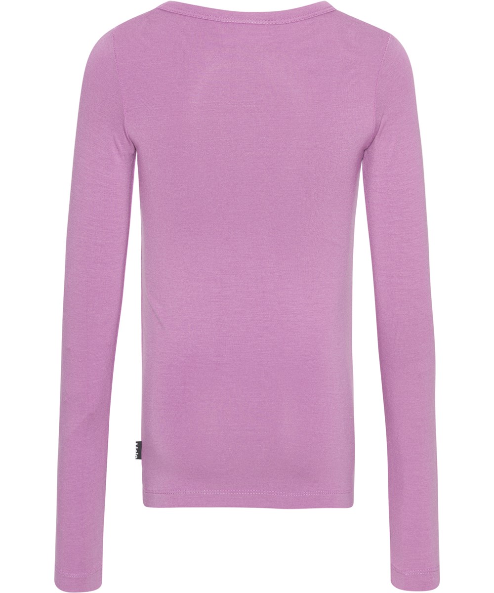 Ruana - Purple Ray - Purple long sleeve top in viscose jersey