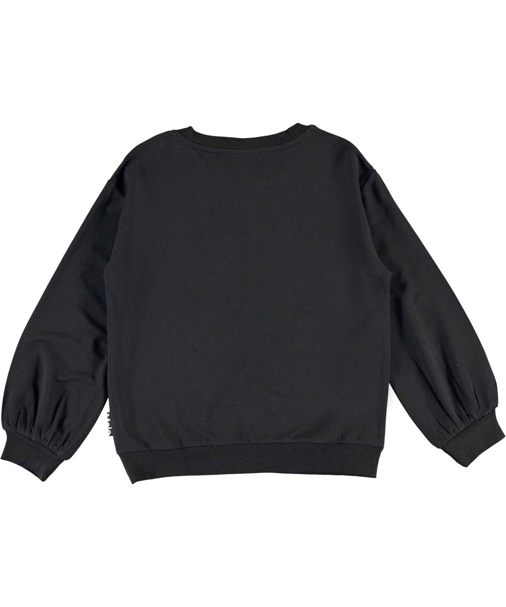 Ryba - Black - Black top with puff sleeves
