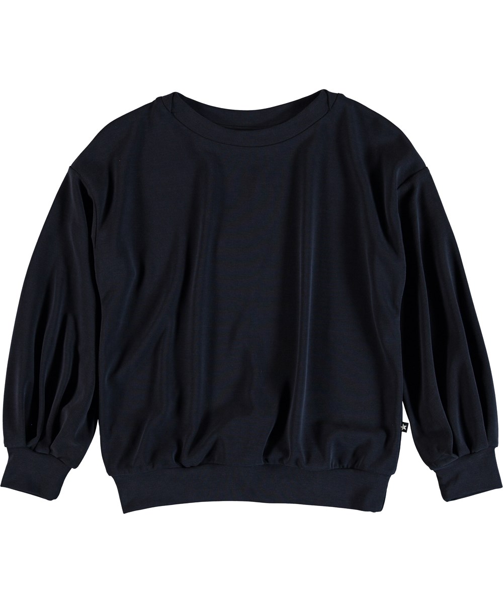 Ryba - Sky Captain - Dark blue top with wide sleeves. 