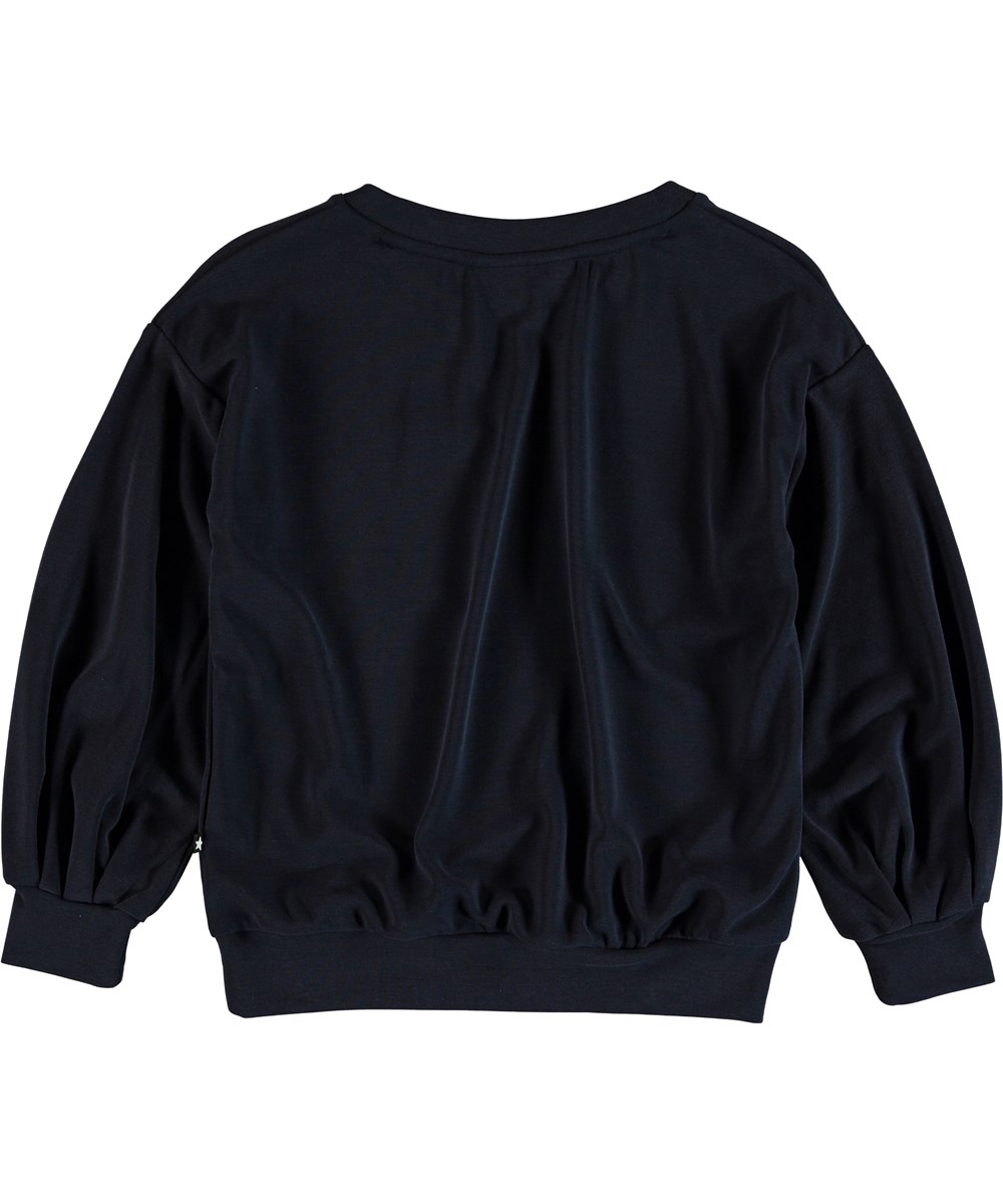 Ryba - Sky Captain - Dark blue top with wide sleeves. 