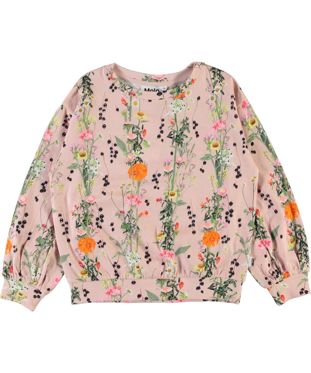 Ryba - Vertical Rose - Rose organic top with floral print 