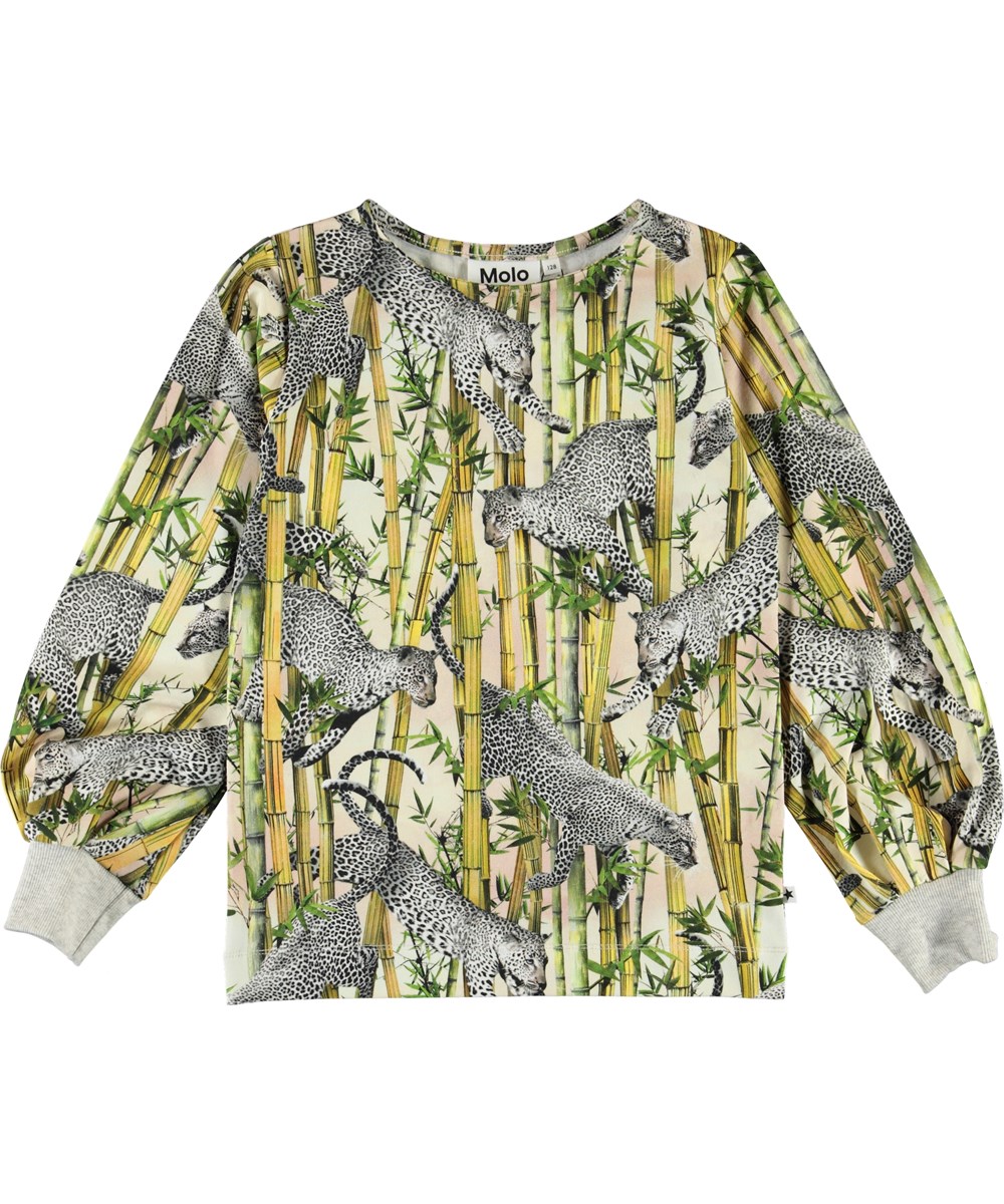Rylee - Flying Leopard - Organic top with leopards