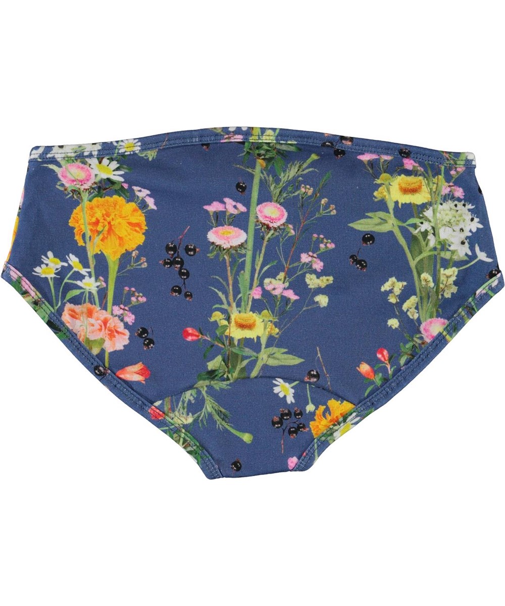 Jane - Vertical Flowers - Blue knickers with flowers 