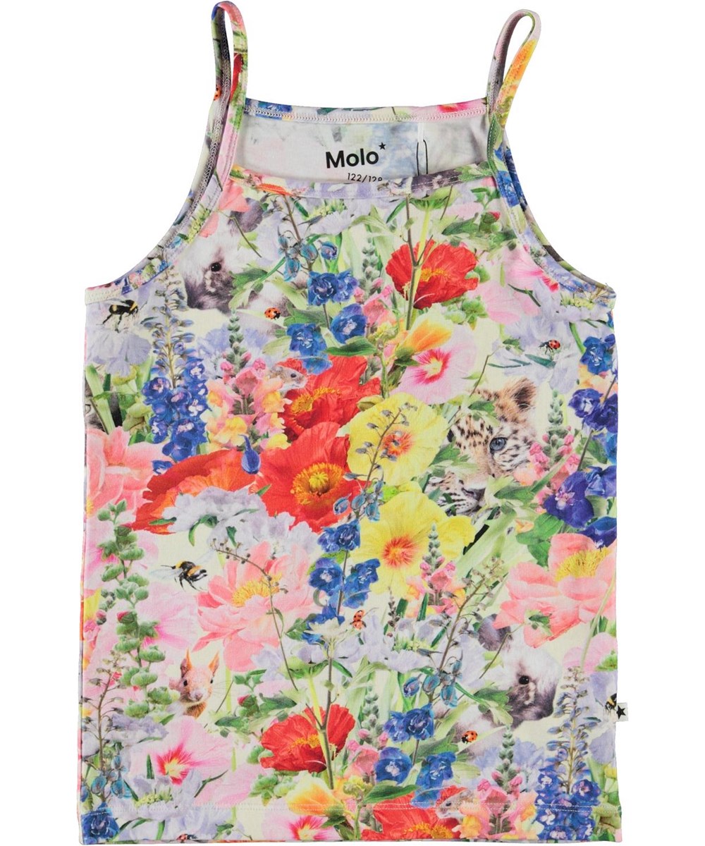 Janice - Hide And Seek - Organic camisole top with flowers