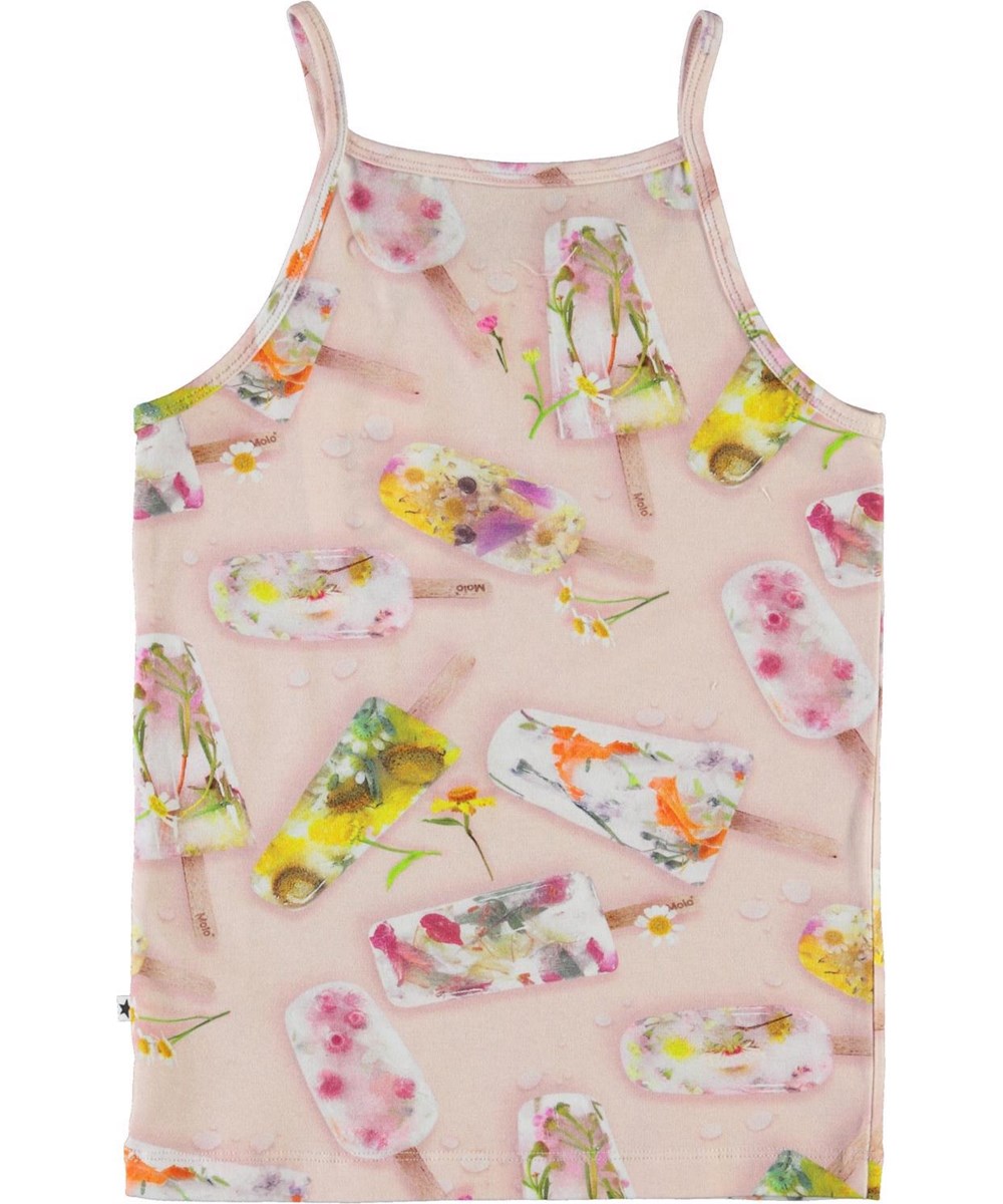 Janice - Ice Lollies - Organic camisole top with ice cream print