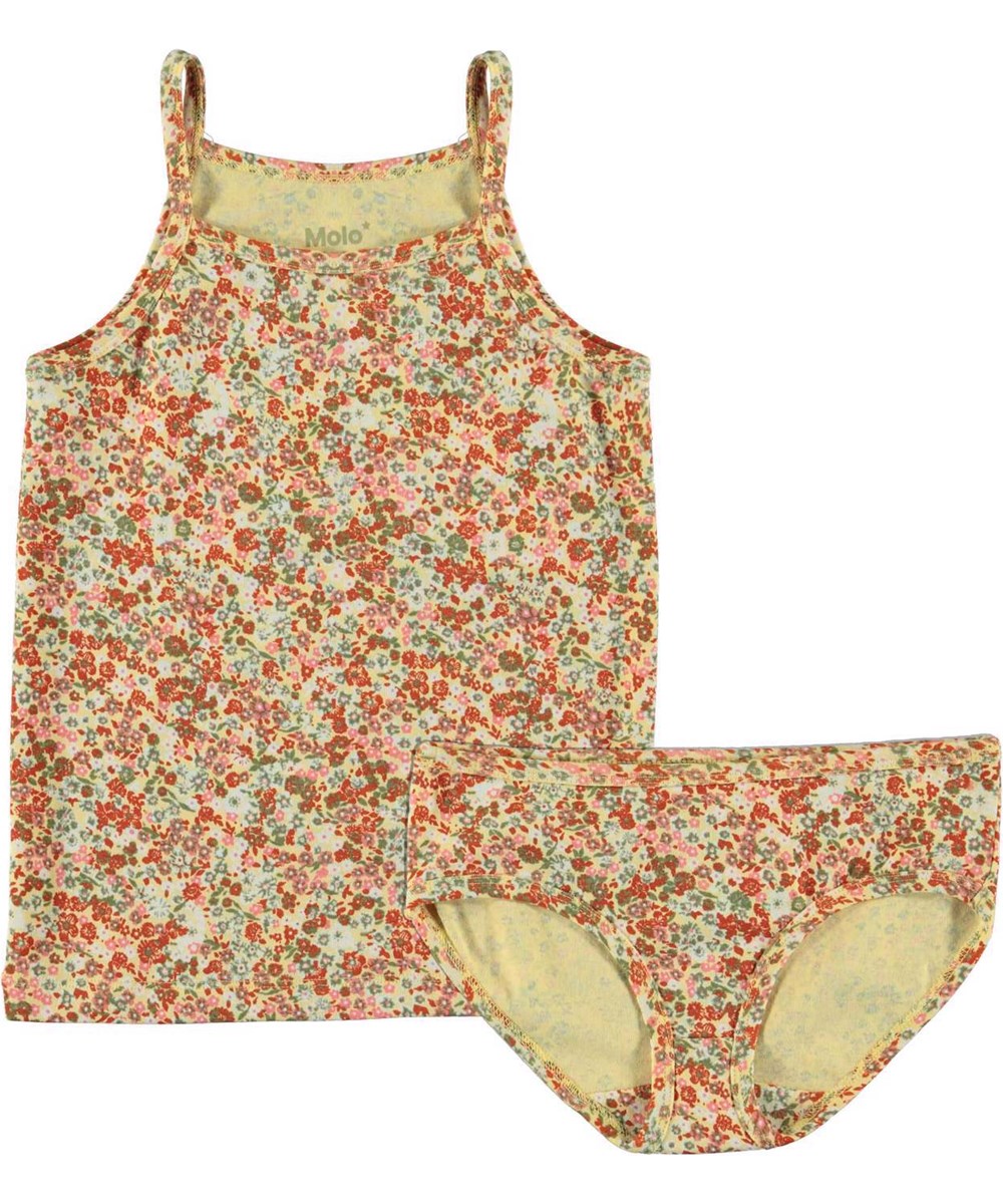 Janice Set - Meadow Baby - Organic floral underwear set 