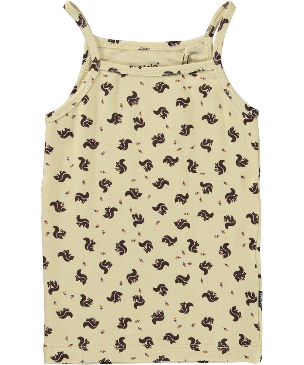 Janice Set - Mini Squirrel - Organic light yellow underwear set with squirrel 