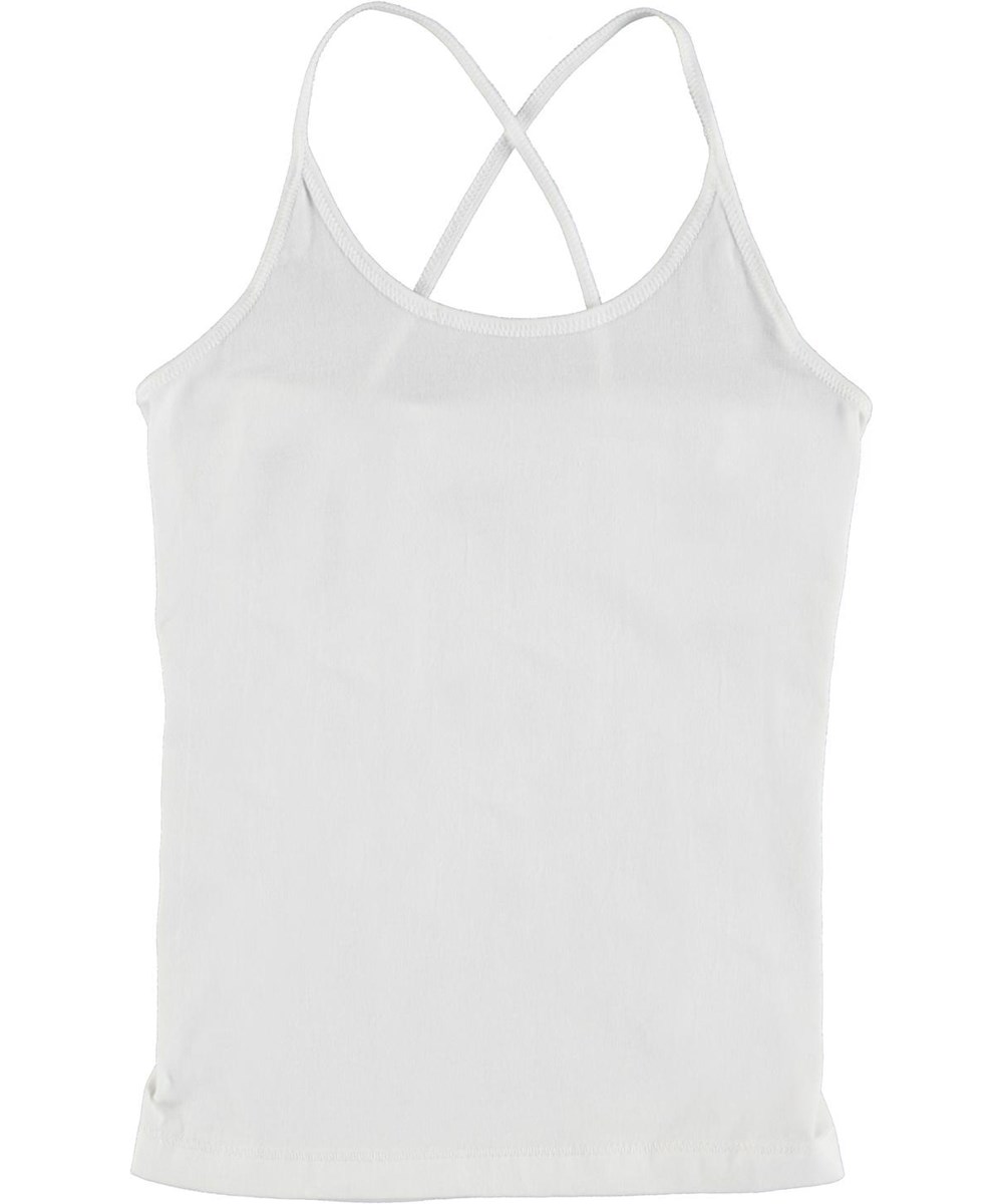 Janis - White Star - White organic cotton vest