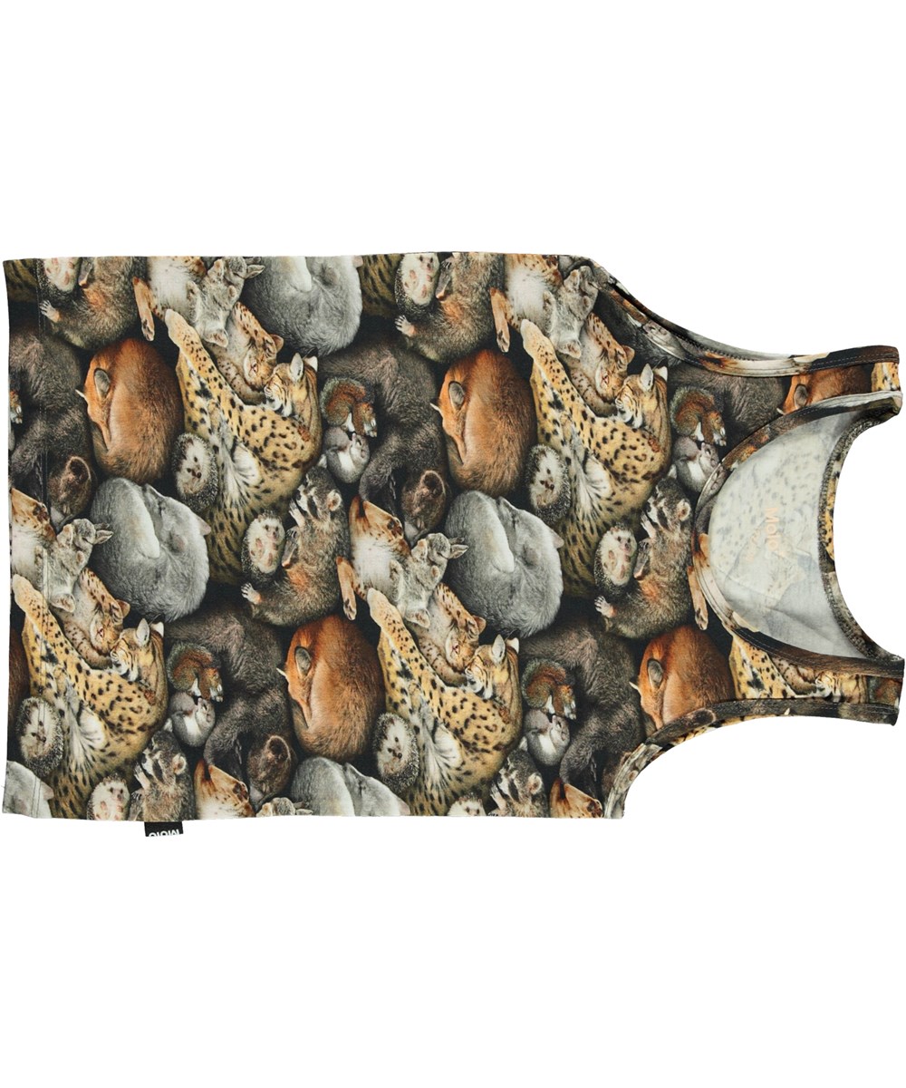 Jeanie 2-Pack - Fluffy Sleep - Organic 2-pack vests with animals