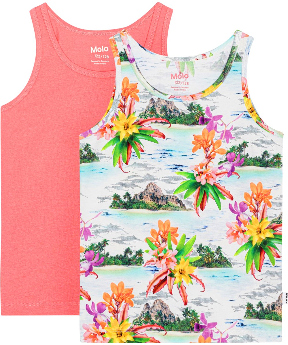 Jeanie 2-Pack - Islands Confetti - 2-pack tops in soft, organic cotton 