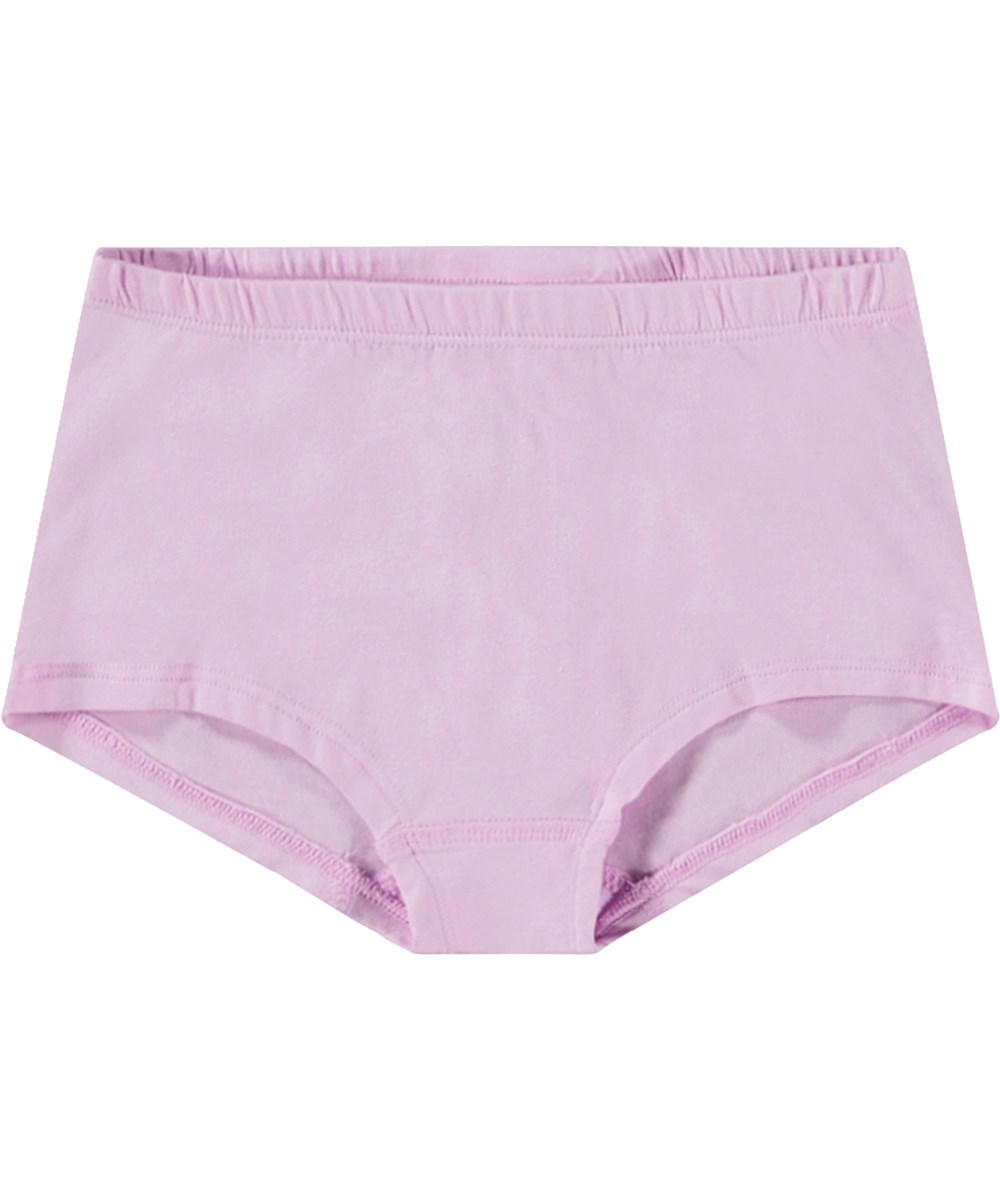 Jemma 2-Pack - Kitten Lavender - 2-pack briefs in organic cotton with cat print.