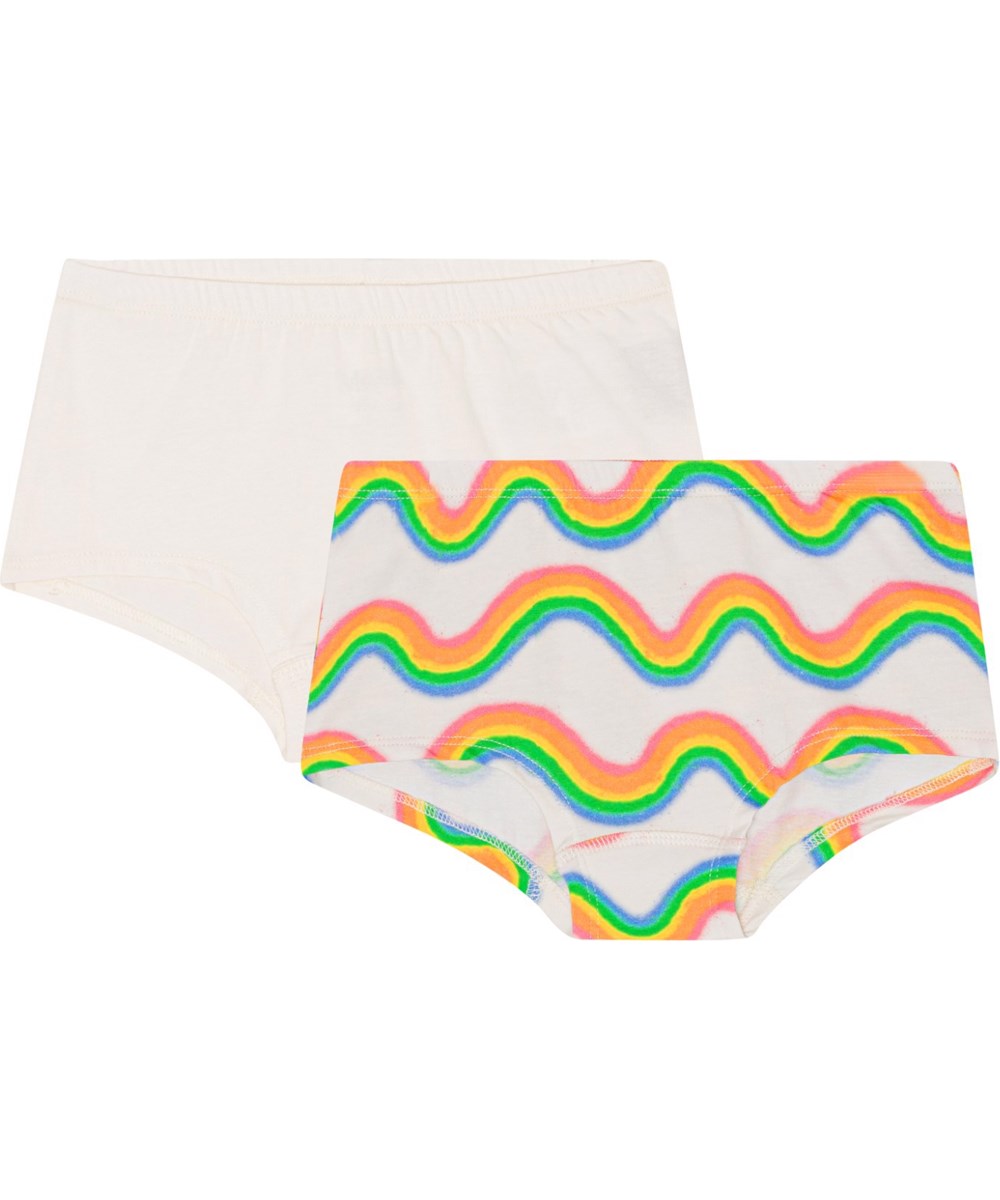 Jemma 2-Pack - Shell Rainbows - 2-pack hipster knickers in organic cotton