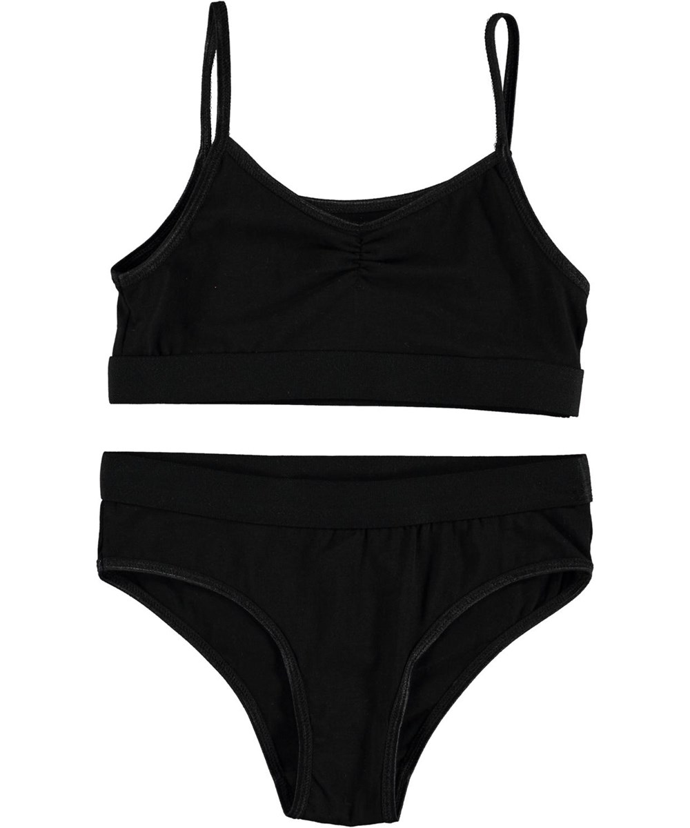 Jinny - Black - Black organic underwear set