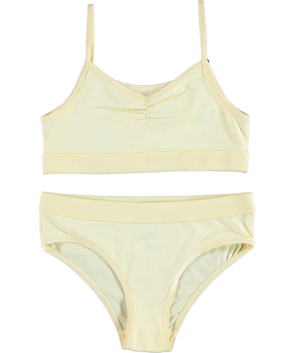Jinny - Marzipan - Light yellow organic underwear set