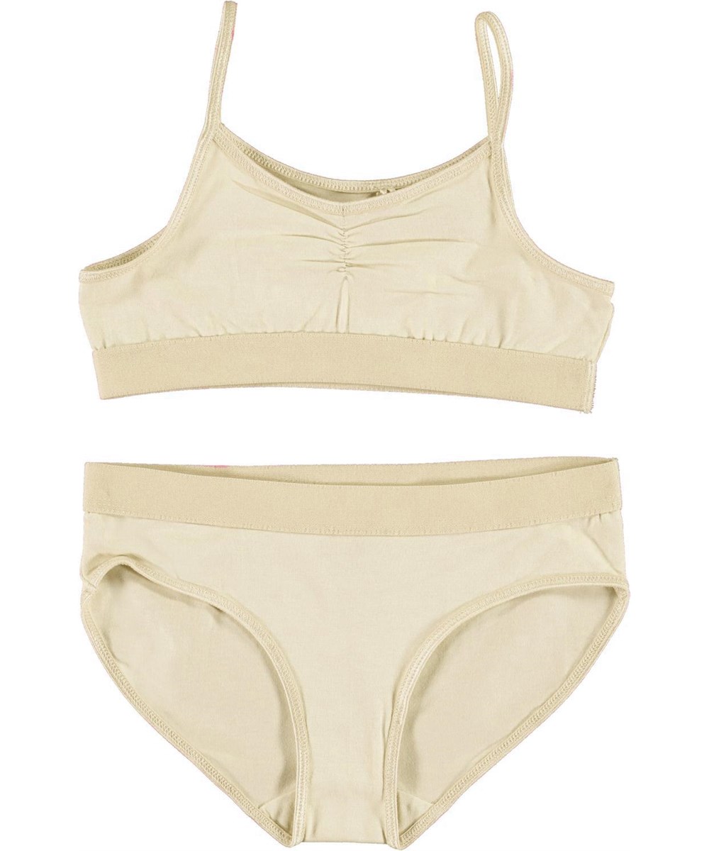 Jinny - Banana Crepe - Yellow organic underwear set