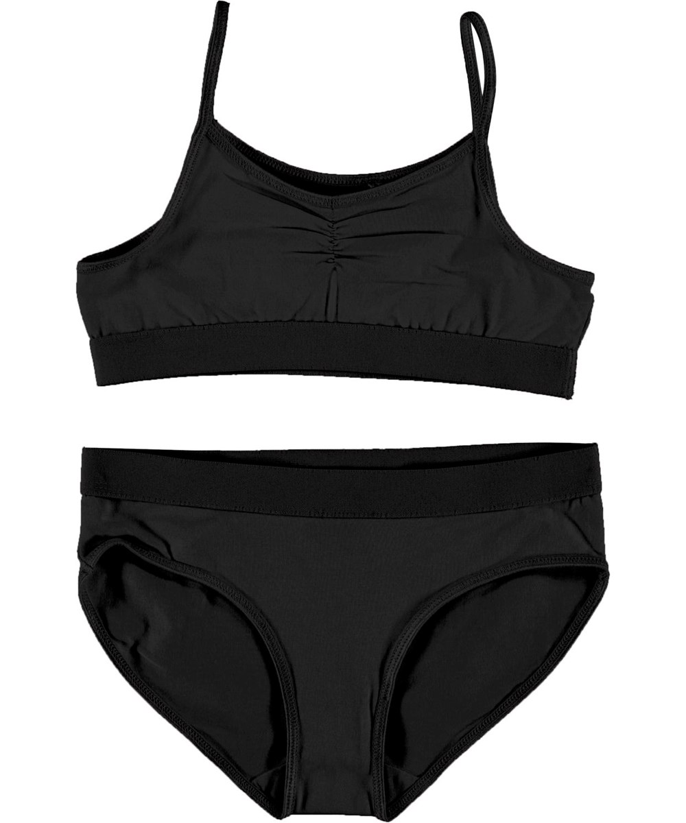 Jinny - Black - Black organic underwear set