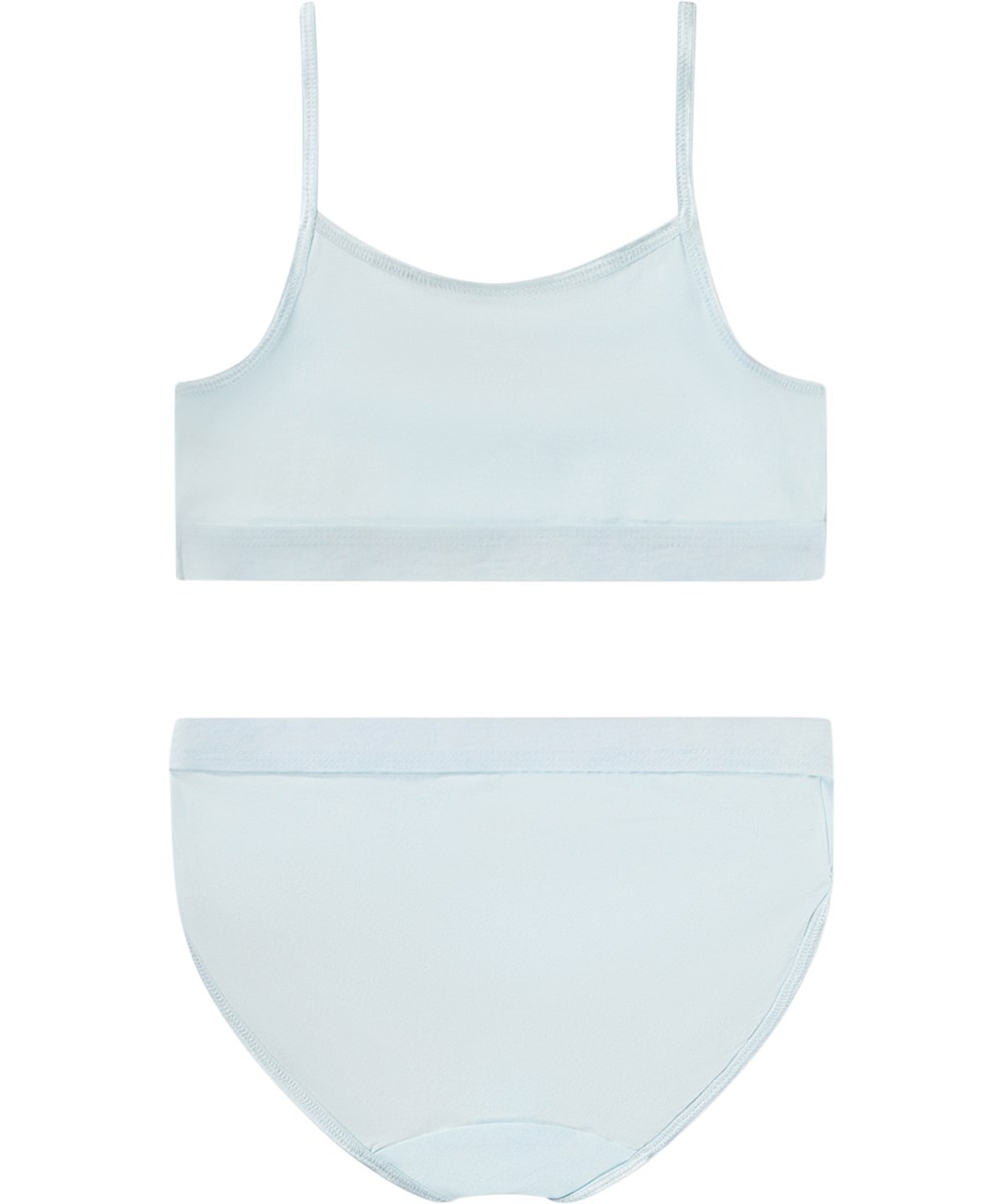 Jinny Set - Morning Sky - Light blue set of underwear for children made of viscose with narrow straps 