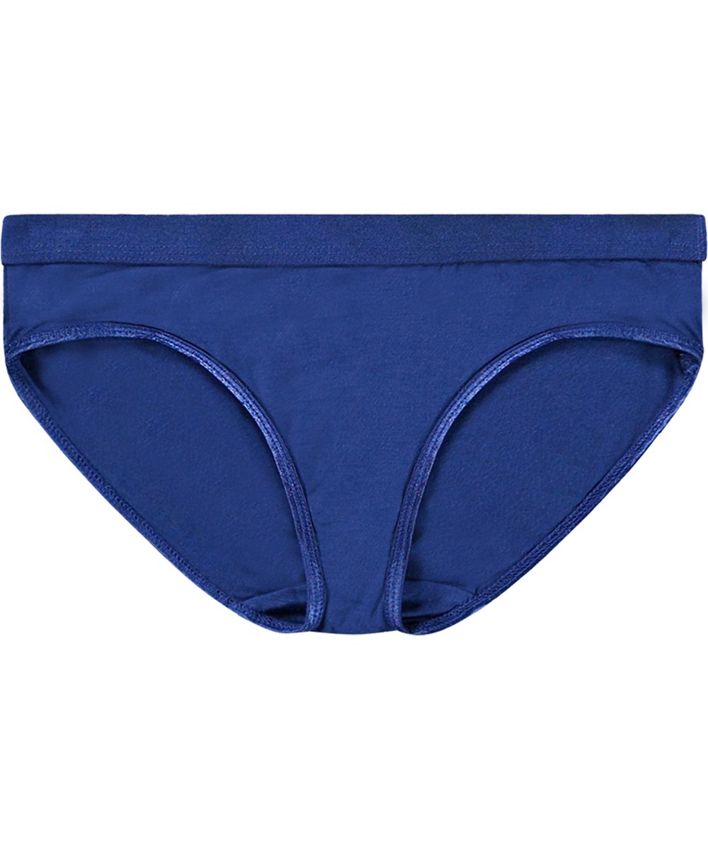Jinny Set - Vibrant Blue - Navy stretchy underwear with thin elastic straps and gathered seam.